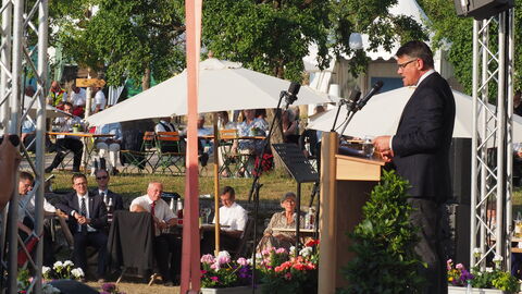 Ministerpräsident Boris Rhein bei seiner Rede auf der 200-Jahr-Feier vom Landkreis Fulda